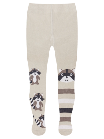 Lustige Strumpfhosen für Kinder Glücklicher Waschbär