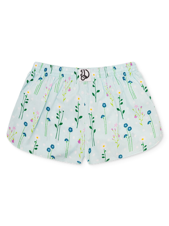 Lustige Damenshorts Wiesenblumen
