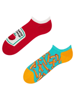Lustige Sneakersocken Pommes mit Ketchup