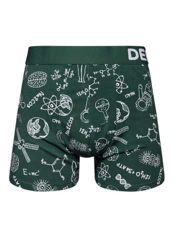 Lustige Boxershorts für Männer Doodles Physik gegen Chemie