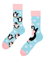 Lustige Socken Eislaufender Pinguin
