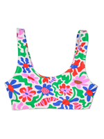 Lustiges sportliches Bikinioberteil Verrückte Blumen
