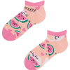 Lustige Knöchelsocken für Kinder Wassermelonen-Katze