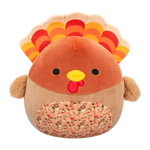 Squishmallows Gobrianna die braune Pute mit herbstlich gemustertem Bauch, 20 cm