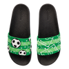 Lustige Pantoletten Fußballplatz