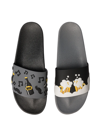 Lustige Pantoletten Bier-Party