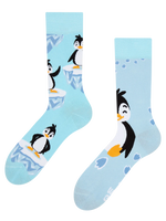 Lustige Socken Fröhlicher Pinguin
