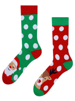 Lustige warme Socken Santa und Rudolf