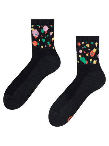 Lustige funktionelle Crewsocken Bunte Tropfen