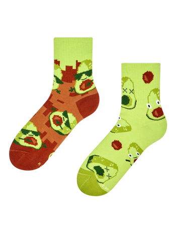 Lustige Crewsocken Pixel-Avocado
