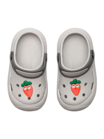 Hellgraue Clog-Sandalen für Kinder