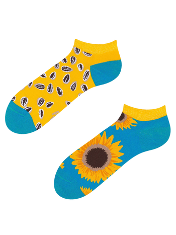 Lustige Knöchelsocken Sonnenblume