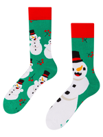 Lustige warme Socken Herr und Frau Schneemann