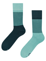 Warme Socken Ozeanblau Dreifarbig