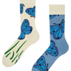 Lustige Bambussocken Blauer Schmetterling