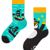 Lustige Kindersocken Piratenboot