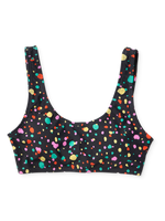 Lustiges sportliches Bikinioberteil Bunte Tropfen