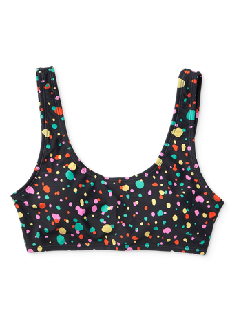 Lustiges sportliches Bikinioberteil Bunte Tropfen