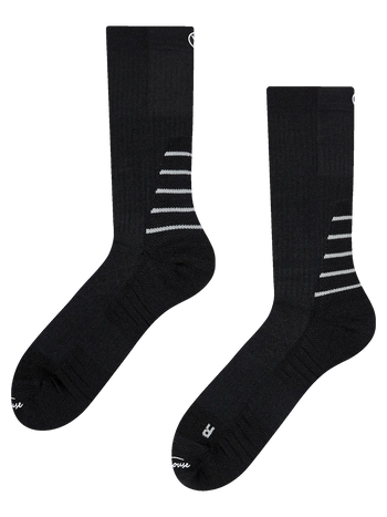 Mid-Calf-Wandersocken für Herren Schwarz