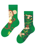 Lustige Kindersocken Affen