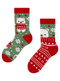 Lustige warme Socken für Kinder Bär mit Schal