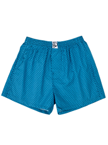Smaragdblau gemusterte Shorts für Männer