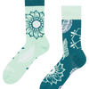 Lustige Socken Mandala und Blätter