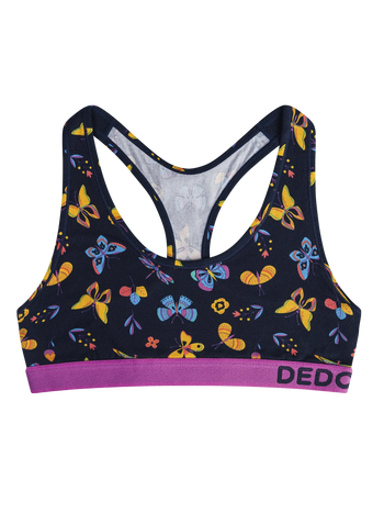 Lustige Damenbralette Schmetterlinge