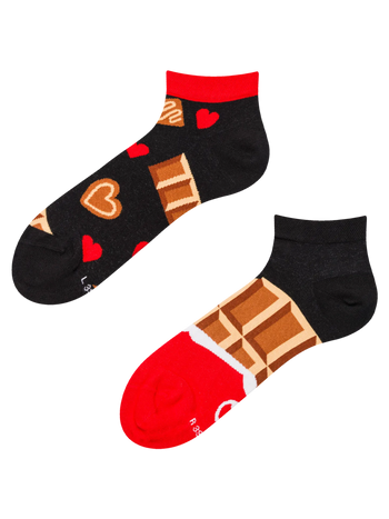 Lustige Knöchelsocken Schokoladenliebe