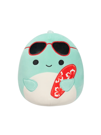 Squishmallows Perry der Delphin mit Sonnenbrille und Surfbrett, 20 cm
