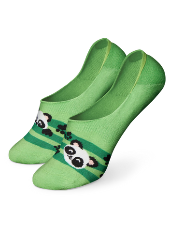 Lustige No-Show-Socken Panda und Streifen