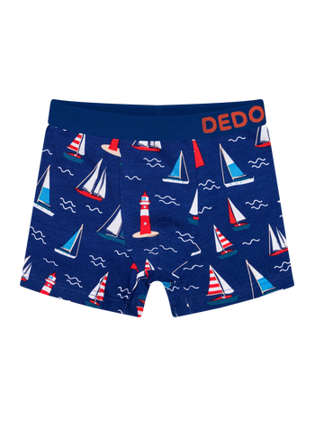 Lustige Boxershorts für Jungen Leuchtturm und Segelboote