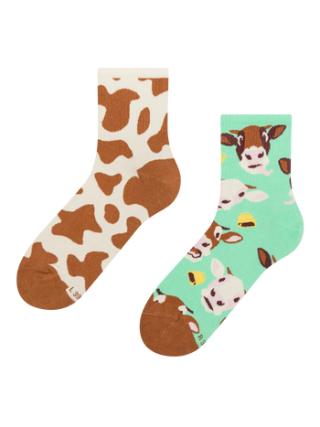 Lustige Crewsocken Kuh und Glocke