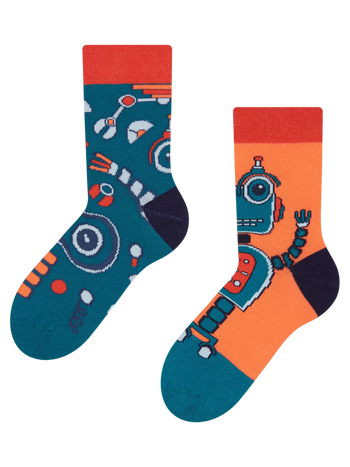 Lustige Kindersocken Roboter