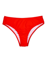 Leuchtend rote Bikinihöschen mit mittlerer Taille