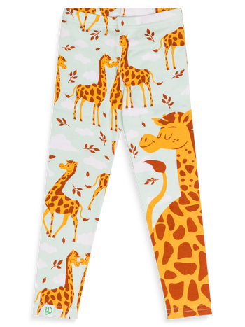 Lustige Leggings aus Baumwolle für Kinder Verliebte Giraffen