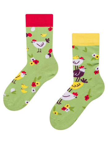 Lustige Kindersocken Hühner und Küken