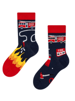 Lustige Kindersocken Feuerwehrmann