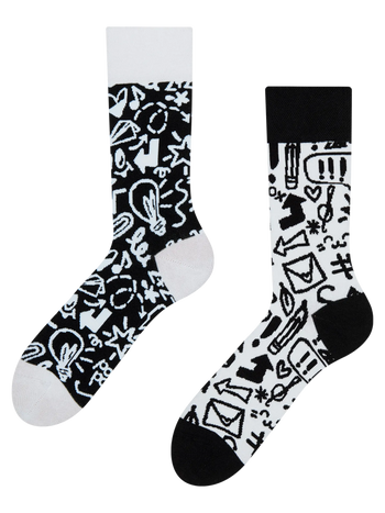 Lustige Socken Kritzeleien