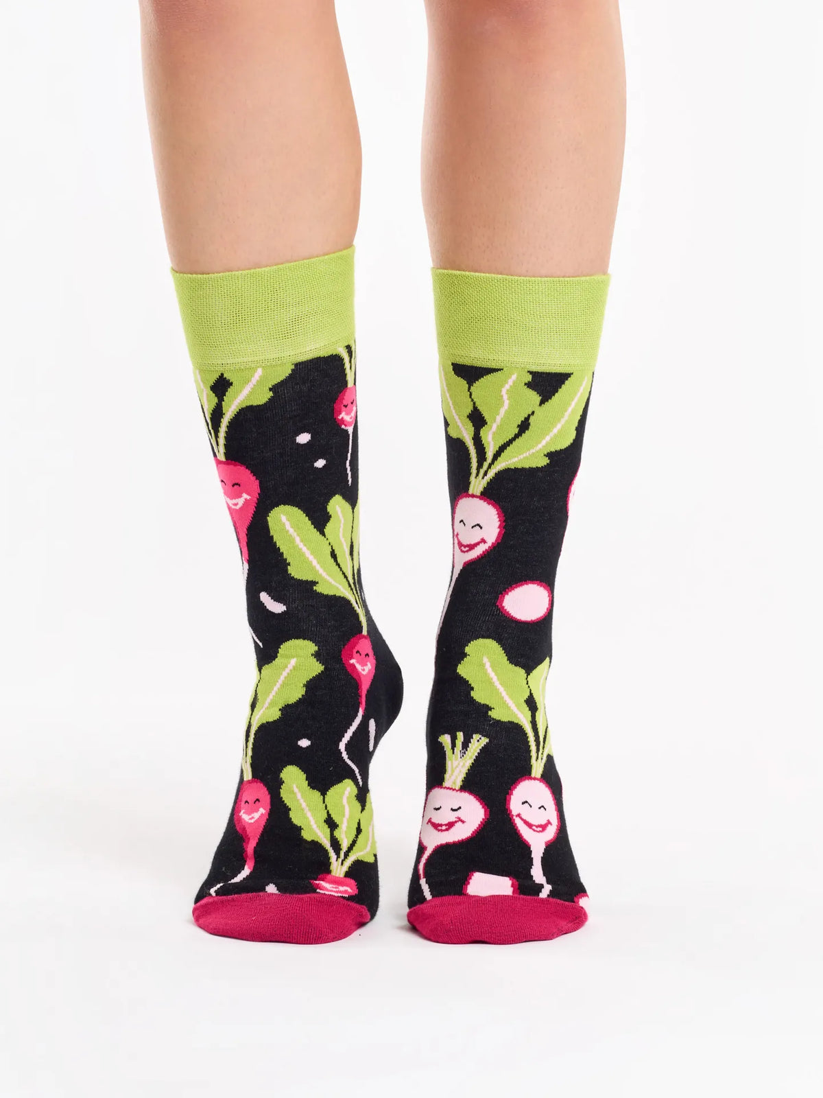 Radish Socks Lustige Socken Fröhliches Radieschen – Dedoles