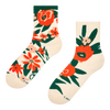 Lustige Crewsocken Mohnblumengarten