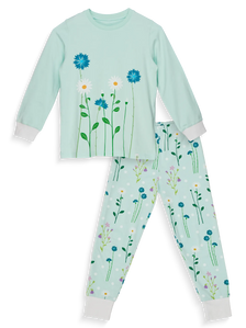 Lustiger Pyjama für Kinder Wiesenblumen