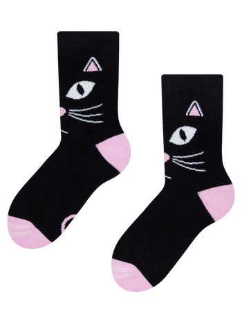 Lustige warme Socken für Kinder Katzenblick
