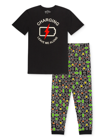 Lustiger Pyjama für Männer Soziales Aufladen