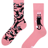Lustige Socken Rosa Katzen