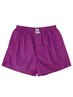 Blau und Magent gemusterte Shorts für Männer
