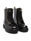 Schwarze Glitzer Regenstiefel für Frauen