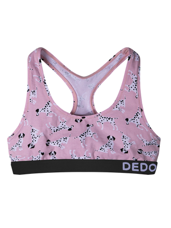 Lustige Damenbralette Rosa Dalmatiner