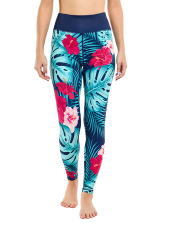 Lustige Sportleggings Tropisches Paradies
