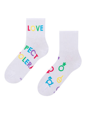 Lustige Crewsocken Liebe und Respekt